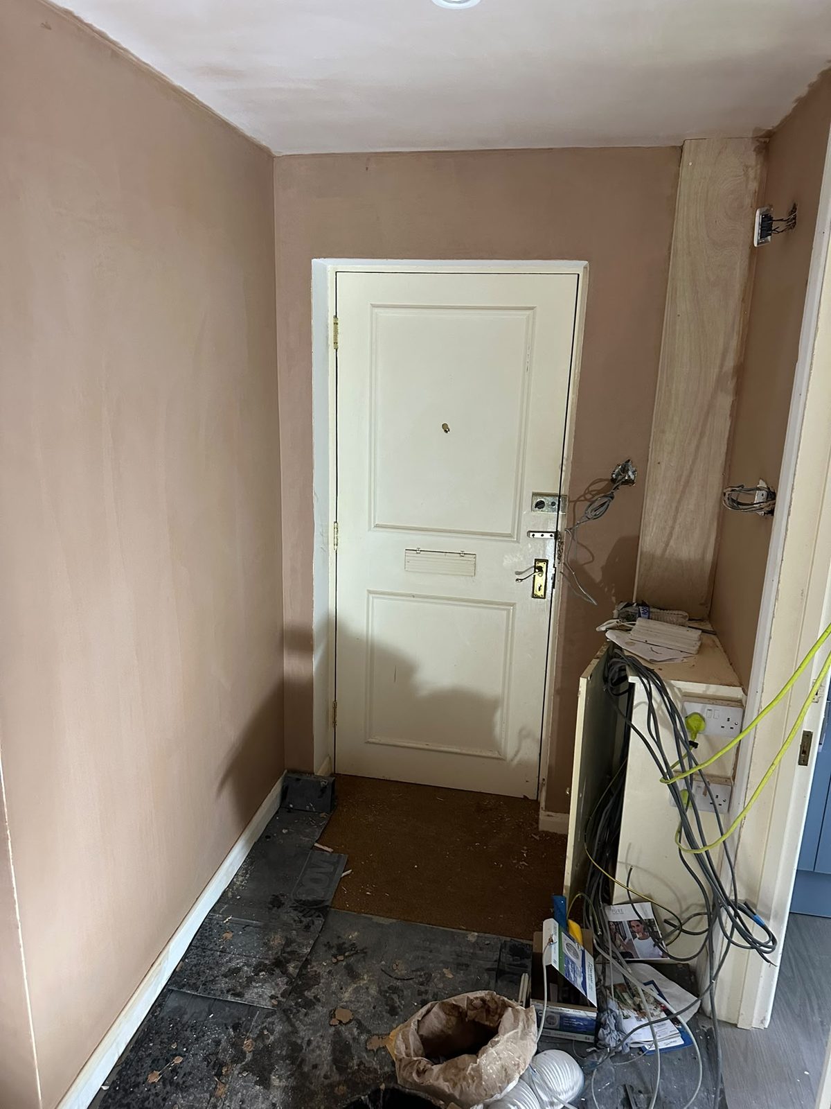 Hallway walls skimmed and made good, BN1 Property Solutions, Sussex